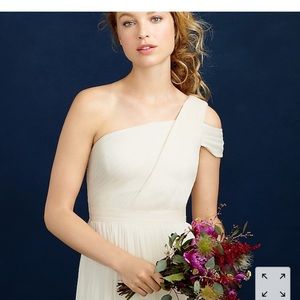 J. Crew One-Shoulder “Cara” Dress- Silk/Chiffon